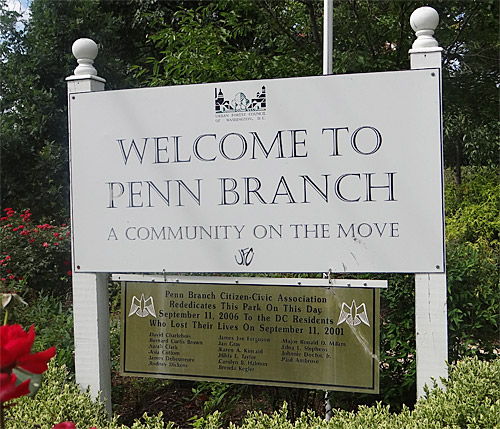 Welcome to Penn Branch sign