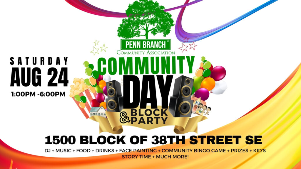 Penn Branch Community Day Will take place on Saturday, August 24 from 1-6pm